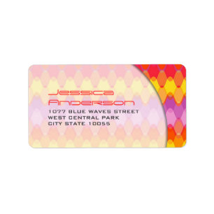 fatfatin Funky Waves 01 Custom Address Labels