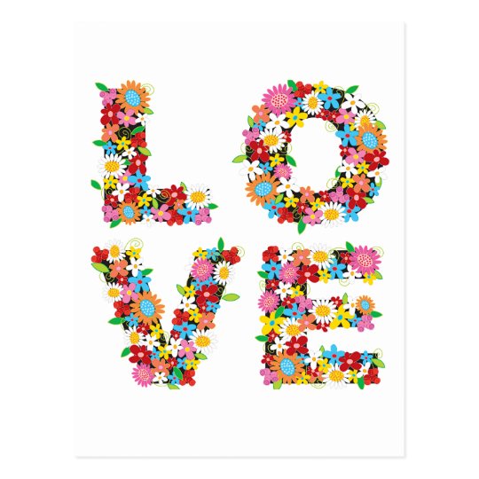 fatfatin LOVE Spring Flowers Thank You Postcard