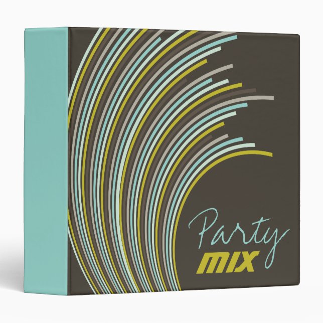 fatfatin Party Stripes 05 | Modern Designer Binder (Front/Spine)