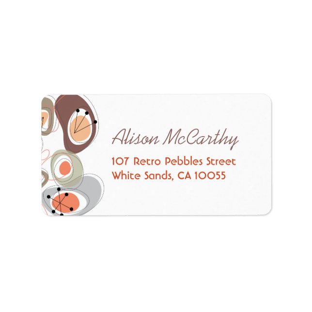 fatfatin Retro Pebbles Custom Address Labels (Front)