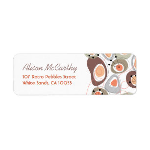 fatfatin Retro Pebbles Return Address Labels