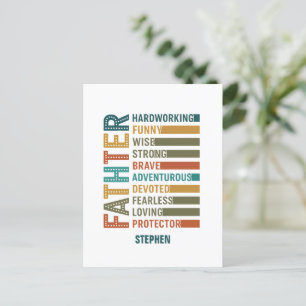 Father – A Tribute of Strength, Love, and Devotion Postcard