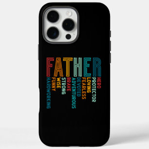 Father Acronym Typograph Father's Day Gift for Dad iPhone 16 Pro Max Case