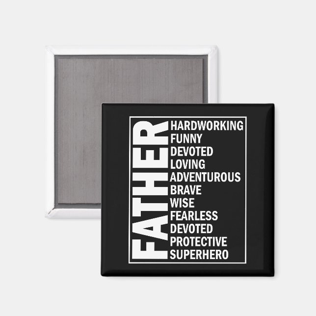 Father Adjective Fathers Day Cool Dad Definition Magnet (Front/Back)