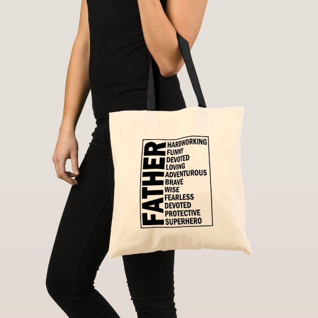 Father Adjective Fathers Day Cool Dad Definition Tote Bag (Front (Product))