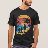 Father and 2 sons beach soccer