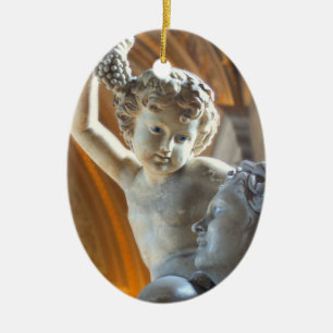 father and child ceramic ornament