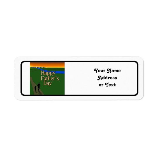 Father And Child - Father's Day Return Address Label