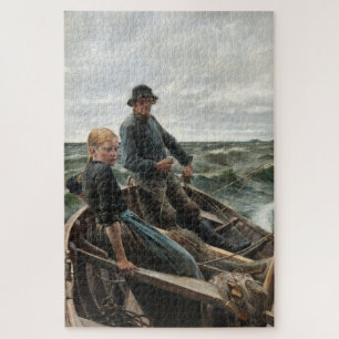 Father and Daughter at Sea (by Albert Edelfelt) Jigsaw Puzzle