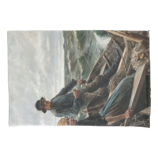 Father and Daughter at Sea (by Albert Edelfelt) Pillowcase (Front-Left)