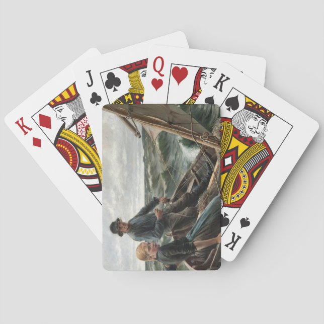 Father and Daughter at Sea (by Albert Edelfelt) Playing Cards (Back)