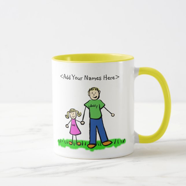 Father and Daughter Blonde Mug (Customize Names) (Right)