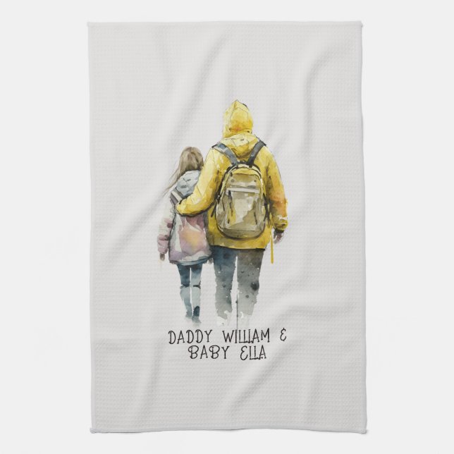 Father and Daughter Bond (2) Kitchen Towel (Vertical)