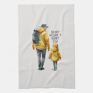Father and Daughter Bond (3) Kitchen Towel