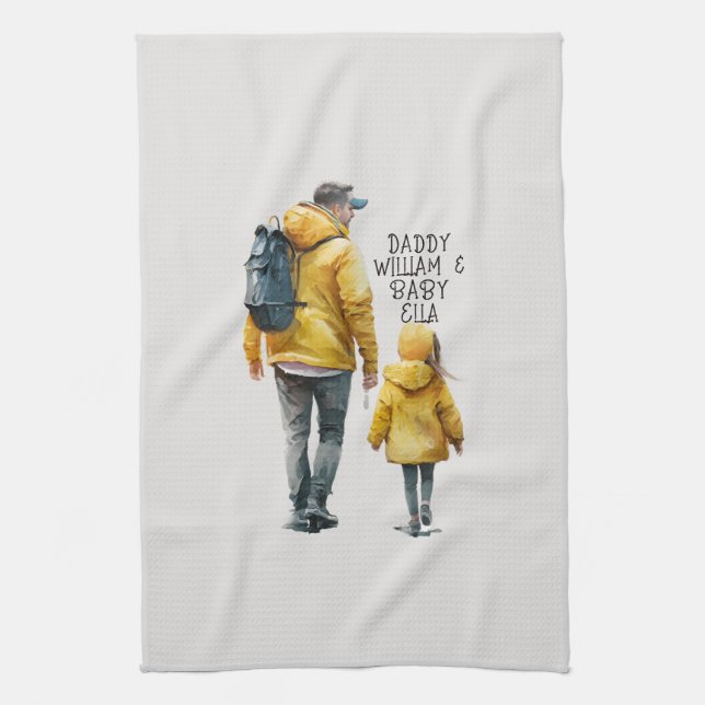 Father and Daughter Bond (3) Kitchen Towel (Vertical)