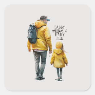 Father and Daughter Bond (3) Square Sticker