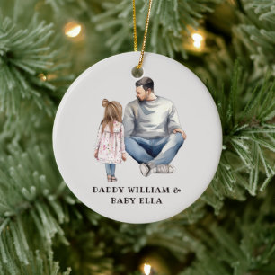 Father and Daughter Bond (4) Ceramic Ornament