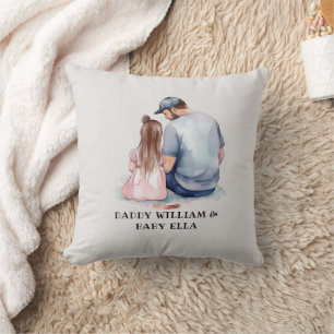 Father and Daughter Bond (7) Throw Pillow