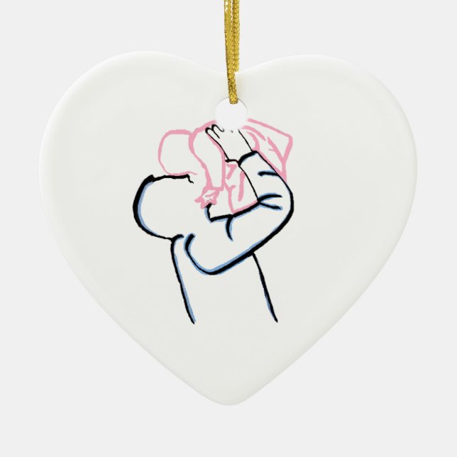 Father and Daughter Christmas Ornament  (Front)