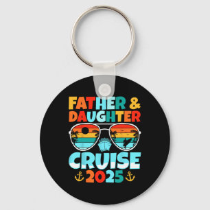 Father And Daughter Cruise 2025 Retro Father’s Day Keychain