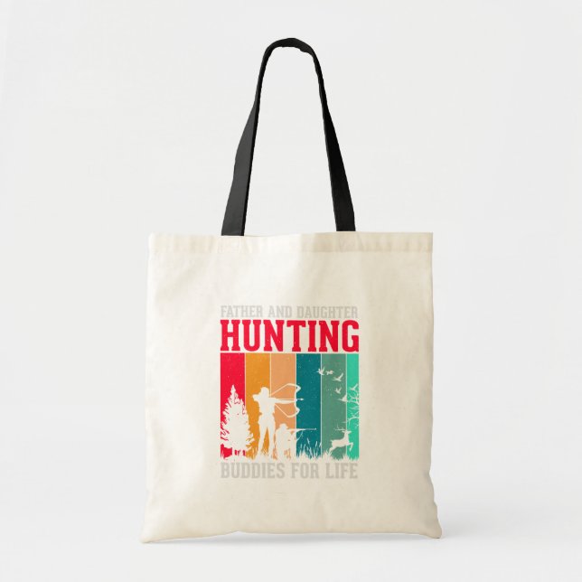 Father and Daughter Deer Hunting Tote Bag (Front)