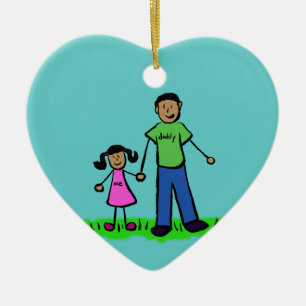 Father and Daughter Family Custom Ornaments