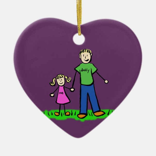 Father and Daughter Family Custom Ornaments (Front)