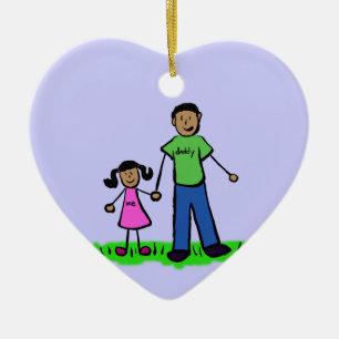 Father and Daughter Family Custom Ornaments