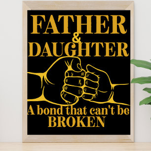 Father and daughter love quote simple elegant poster