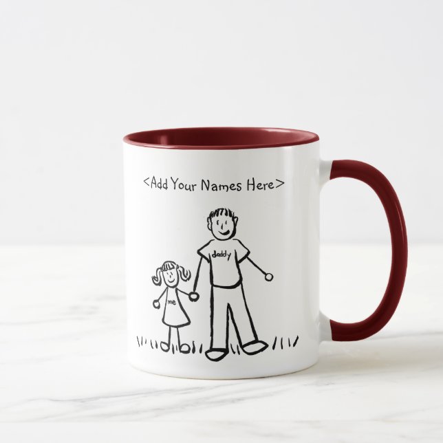 Father and Daughter Mug (Customize Names) (Right)