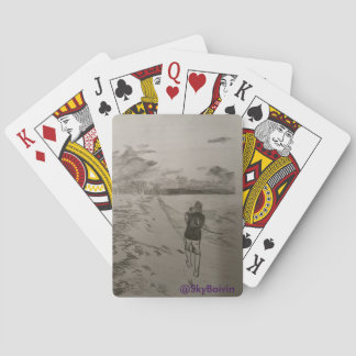 Father and Daughter playing cards