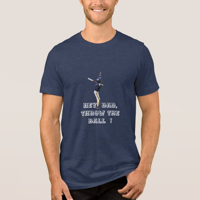  Father and Son Baseball Sticker –  Father’s Day  Tri-Blend Shirt (Front)
