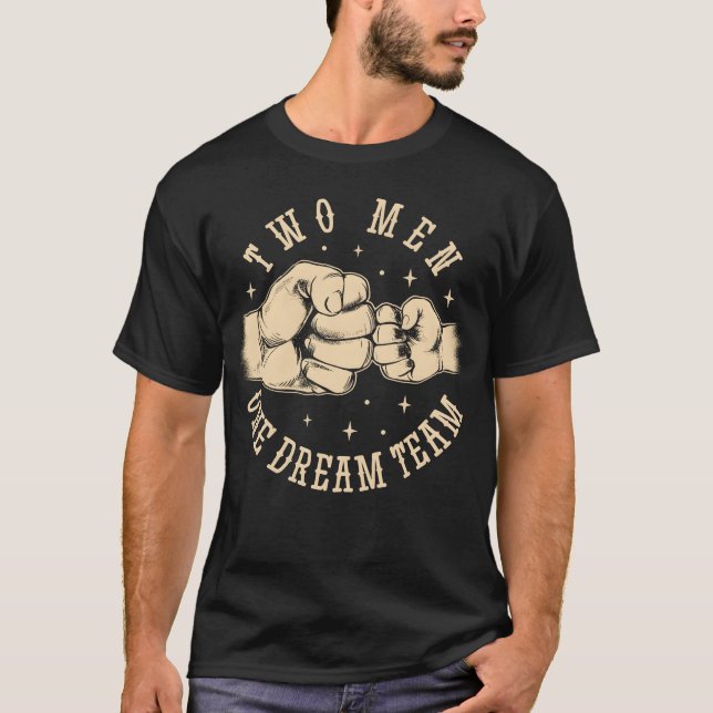 Father and son bump fists gift T-Shirt (Front)