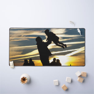 Father and son  desk mat
