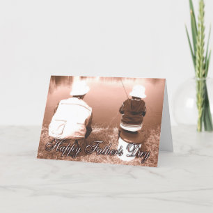 Father and Son Fishing - Happy Father's Day Card