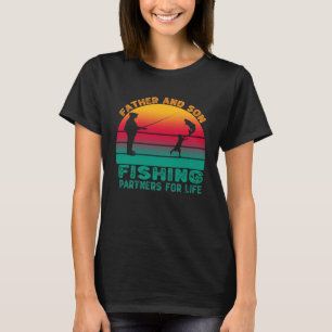 Father And Son Fishing Partners For Life Retro Fat T-Shirt