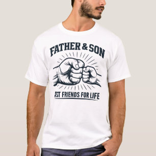 Father and Son Fist Bump Fathers Day Dad Gift T-Shirt