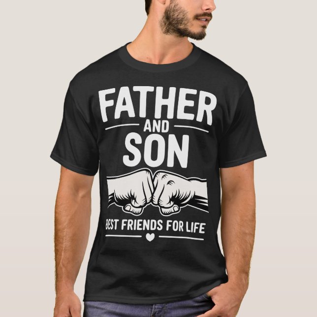 Father and Son Fist Bump Unbreakable Bond Family T-Shirt (Front)
