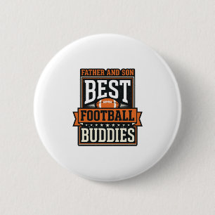 Father and Son Football Buddies Vintage Shirt Desi 2 Inch Round Button