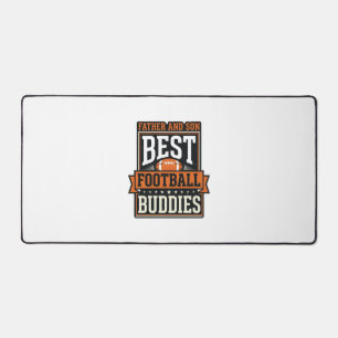 Father and Son Football Buddies Vintage Shirt Desi Desk Mat