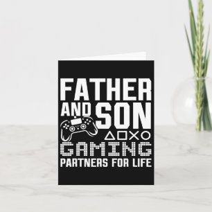 Father And Son Gaming Partners For Life Funny Game Card