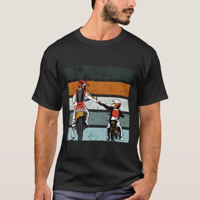 Father and Son Motorcycle boy T-Shirt (Front)