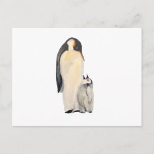 "Father And Son Penguin" Horizontal Postcard