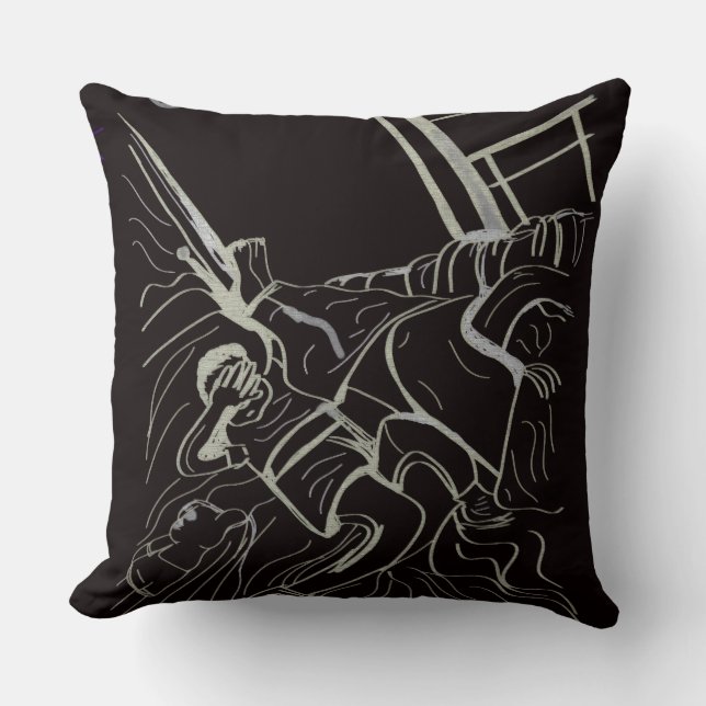 Father and Son Throw Pillow (Front)