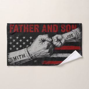 Father And Son Unbreakable Bond Father's Day Gifts Hand Towel