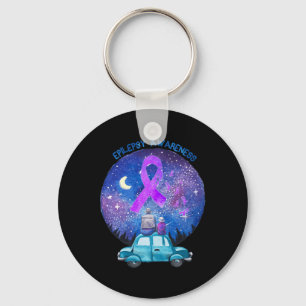 Father and Son Watching Star Epilepsy Awareness Keychain