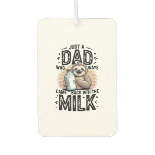 father and son with milk  sloth graphic design-01 air freshener