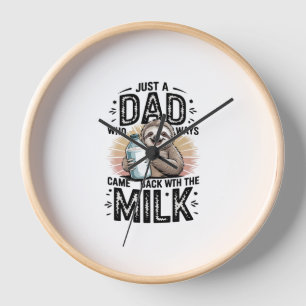 father and son with milk  sloth graphic design-01 clock