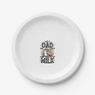 father and son with milk  sloth graphic design-01 paper plate