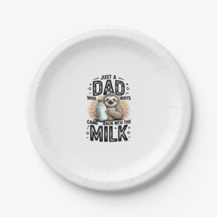 father and son with milk  sloth graphic design-01 paper plate